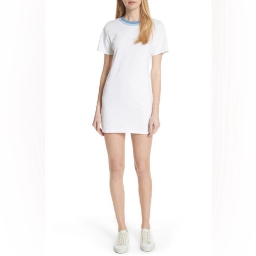 NWT Rag & bone Jolie T-shirt mini dress in bright white - Picture 4 of 14
